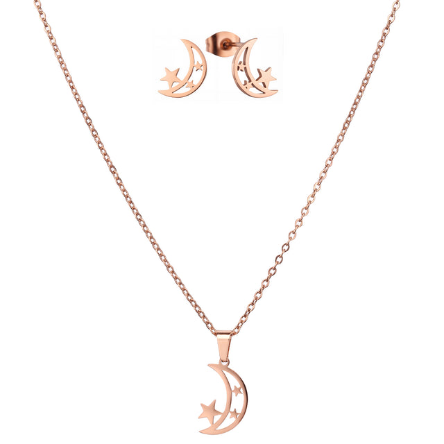 Set de Collar y Aretes Enso Para Mujer EJS3559R Rosado