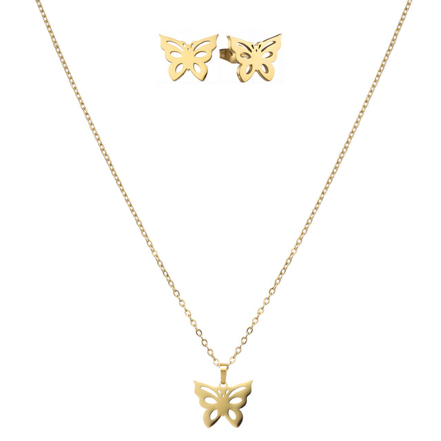 Set de Collar y Aretes Enso Para Mujer EJS3560G Dorado