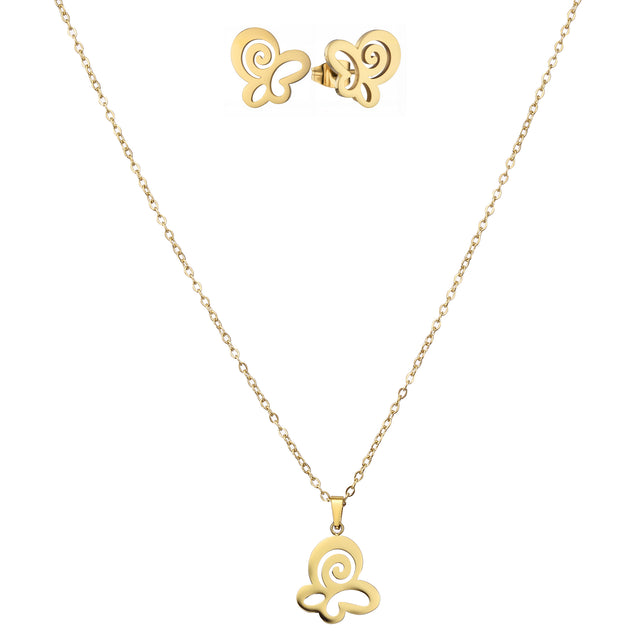 Set de Collar y Aretes Enso Para Mujer EJS3563G Dorado