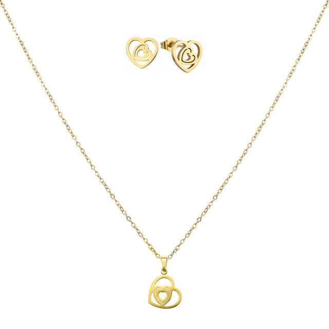 Set de Collar y Aretes Enso Para Mujer EJS3566G Dorado