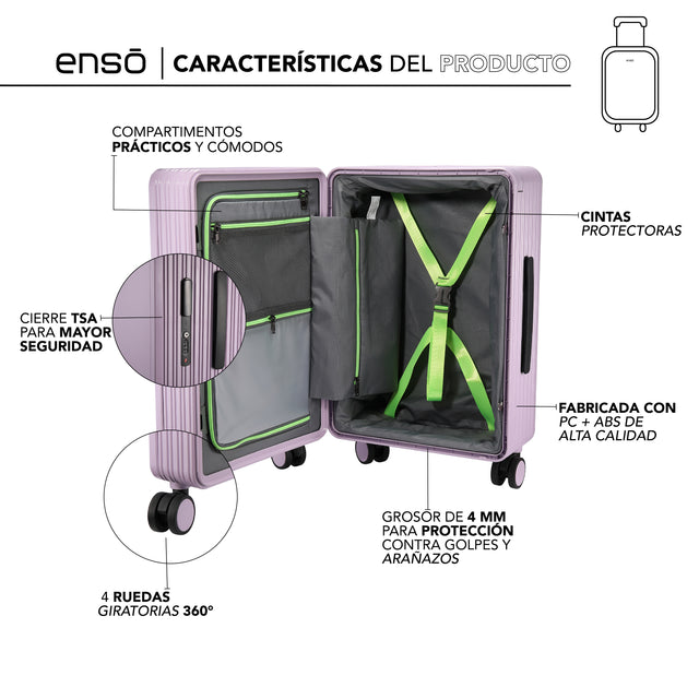 Equipaje de mano Enso EL2401PU 20" Lila