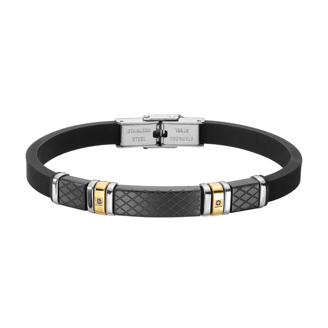 Pulsera Enso Acero Inoxidable Para Hombre EMB158B Negro