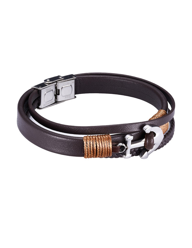 Pulsera Enso Hombre Moda EMB328B Anchor Wrap