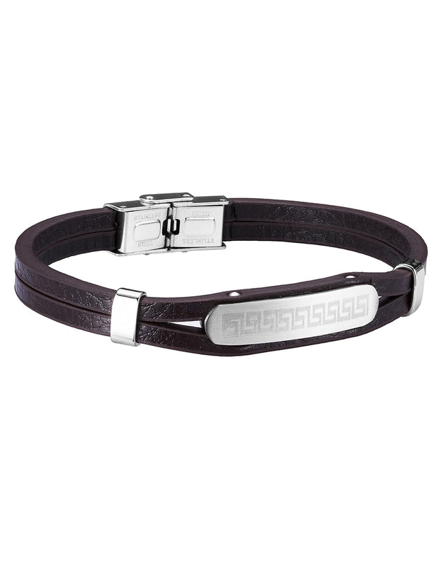 Pulsera Enso Hombre Moda EMB331BR Greek Plate