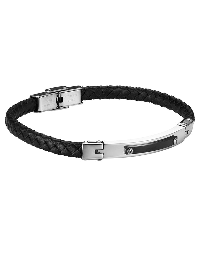 Pulsera Enso Hombre Moda EMB333B Slim Steel Bar