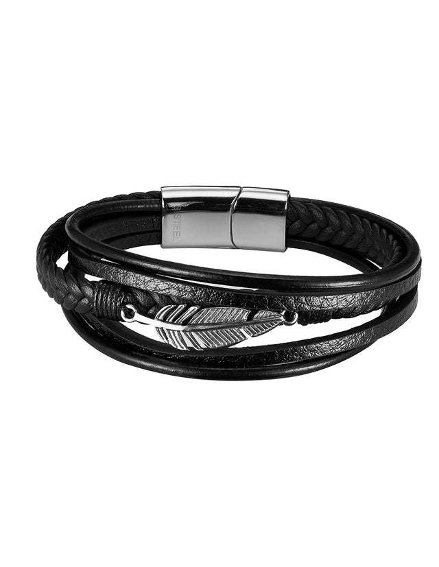 Pulsera Enso Hombre Moda EMB342B Feather Layer