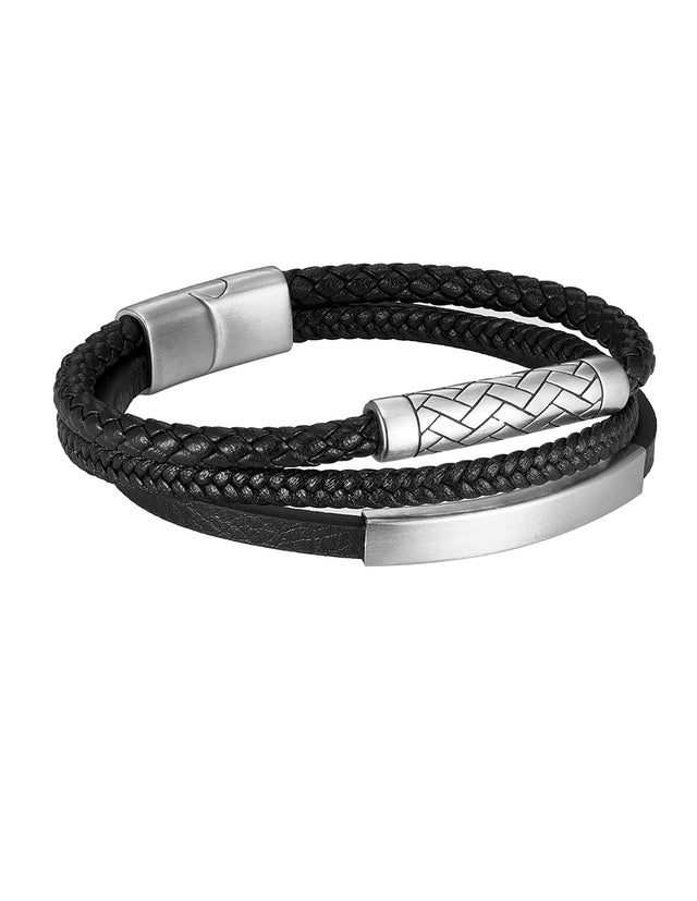 Pulsera Enso Hombre Moda EMB343B Textured Stack