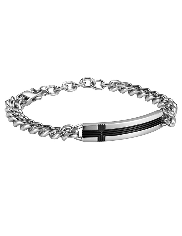 Pulsera Enso Hombre Moda EMB346S Cross Chain