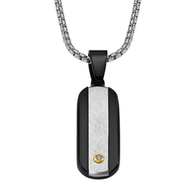 Collar Enso Acero Inoxidable Para Hombre EMN186S Plateado