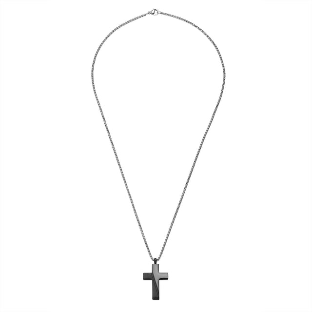 Collar de Acero Inoxidable Enso Para Hombre EMN193B Negro