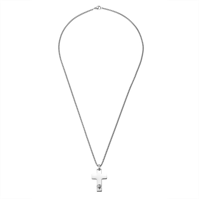 Collar de Acero Inoxidable Enso Para Hombre EMN194S Plateado