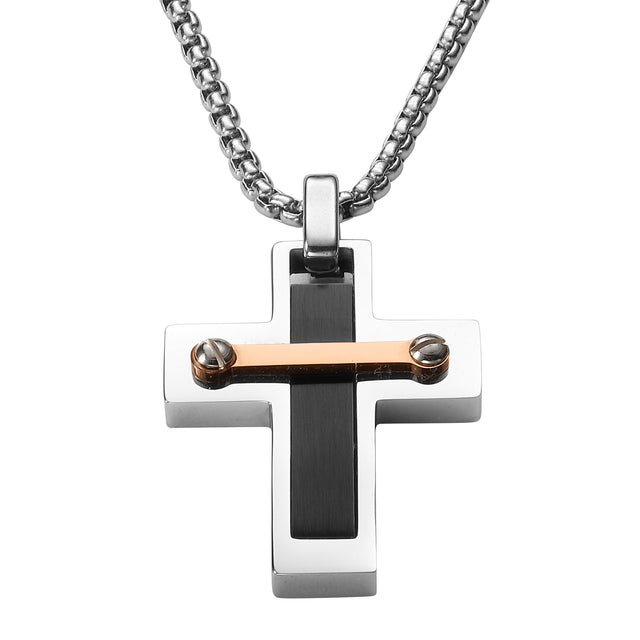 Collar de Acero Inoxidable Enso Para Hombre EMN198S Plateado