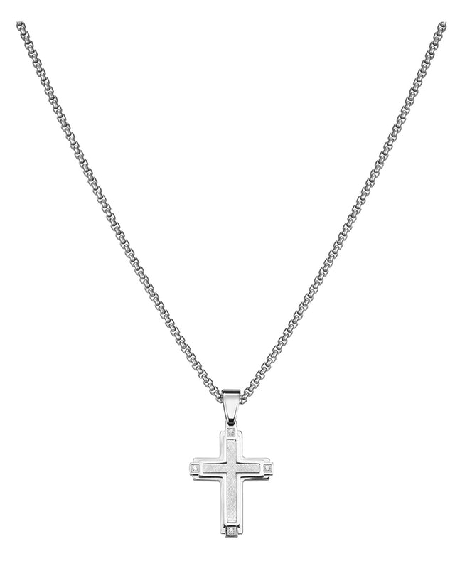 Collar Enso Hombre Cross Frame EMN314S Acero
