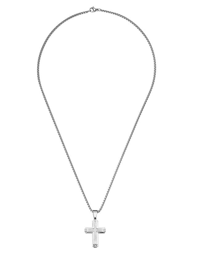 Collar Enso Hombre Cross Frame EMN314S Acero