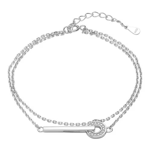 Pulsera De Plata 925 Enso Mujer Esb045s Plateado