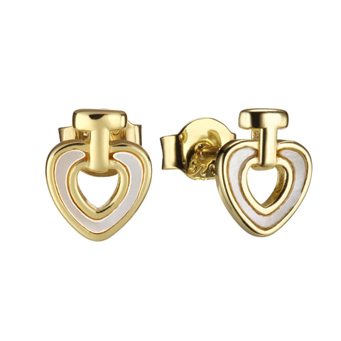 Aretes Plata Fina 925 Enso Para Mujer ESE112G Dorado