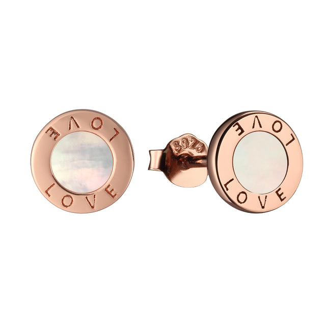 Aretes Plata Fina 925 Enso Para Mujer ESE114R color Oro Rosa