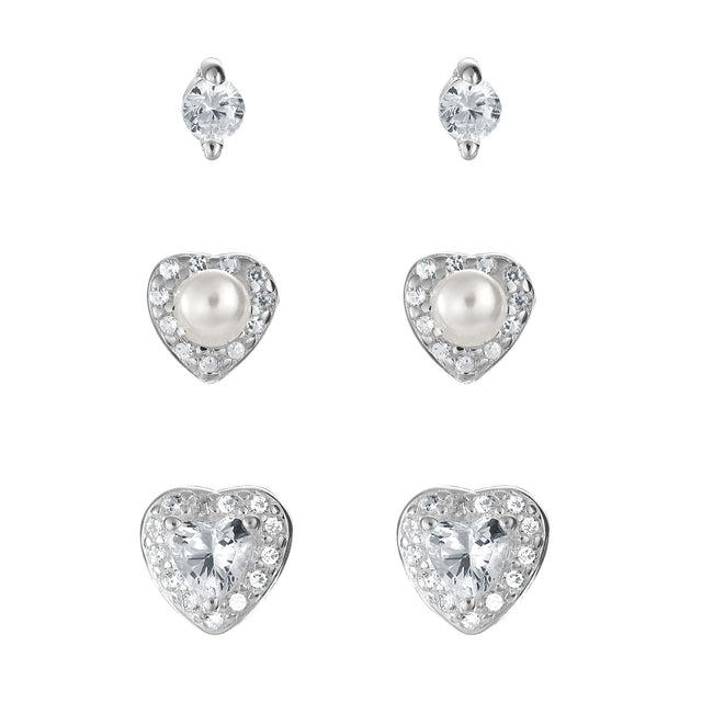 Set de Aretes Plata 925 Enso Para Mujer ESE138S Plateado