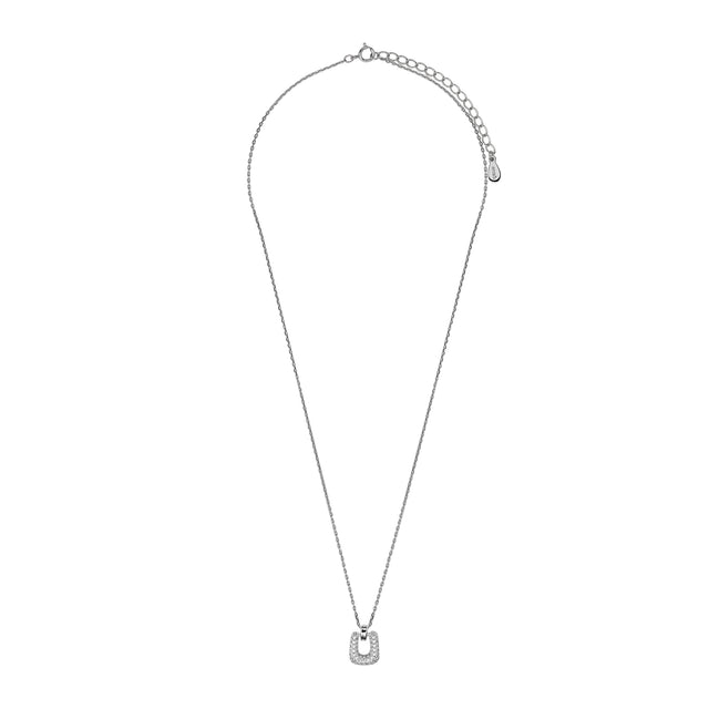 Collar y Dije Plata Fina 925 Enso Para Mujer ESN104S Plateado