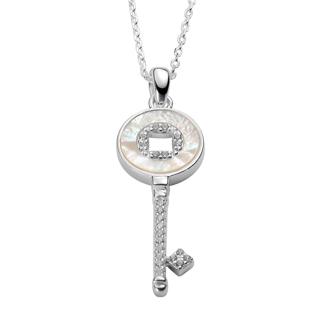 Collar y Dije Plata 925 Enso Para Mujer ESN129S Plateado