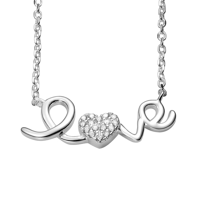 Collar y Dije Plata 925 Enso Para Mujer ESN132S Plateado