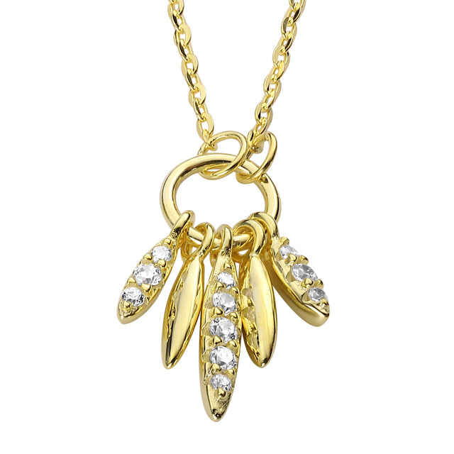 Collar y Dije Plata 925 Enso Para Mujer ESN133G Dorado