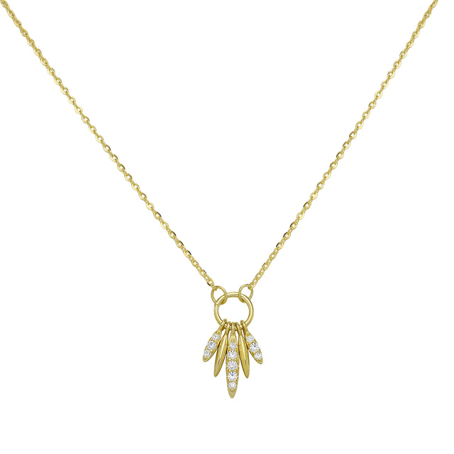 Collar y Dije Plata 925 Enso Para Mujer ESN133G Dorado