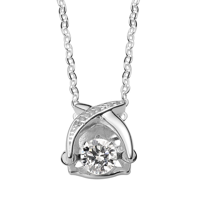 Collar y Dije Plata 925 Enso Para Mujer ESN134S Plateado