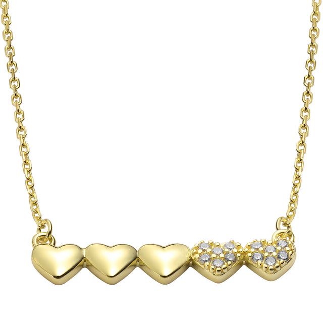 Collar y Dije Plata 925 Enso Para Mujer ESN143G Dorado