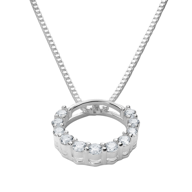 Collar y Dije Enso 925 Para Mujer ESN152S Plata