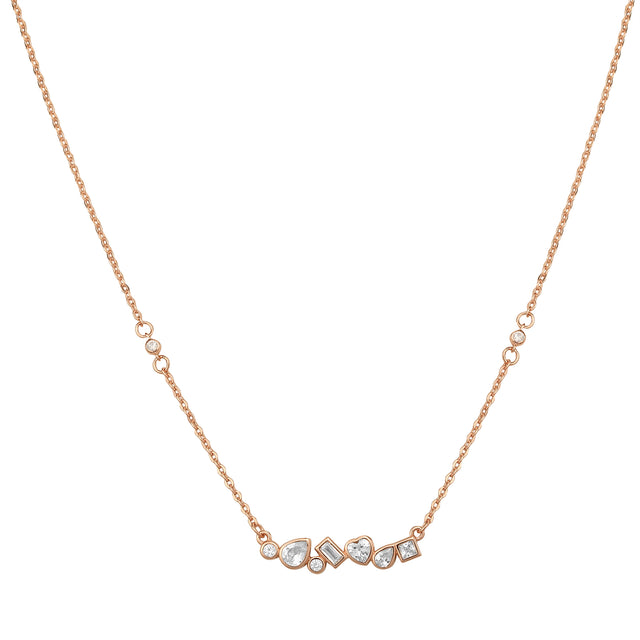 Collar y Dije Enso 925 Para Mujer ESN155R Rosado