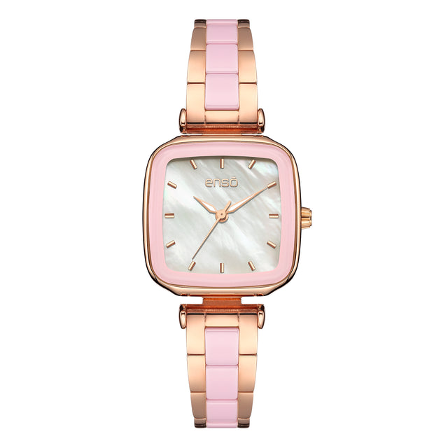 Reloj de Pulsera Enso Cerámica para Dama EW1067L2 color Oro Rosa