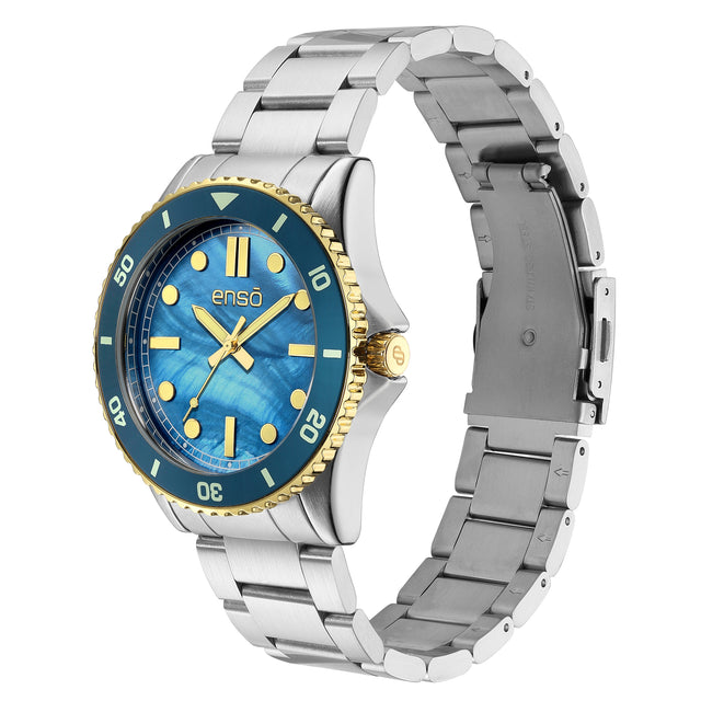 Reloj de Pulsera Enso Para Hombre EW1070G2 Color Plateado