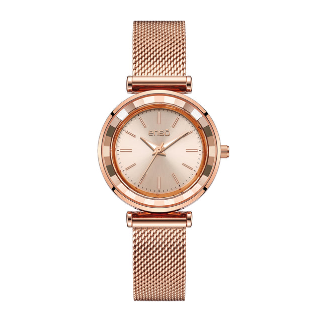 Reloj de Pulsera Enso Para Mujer EW1074L1 Color Rosado