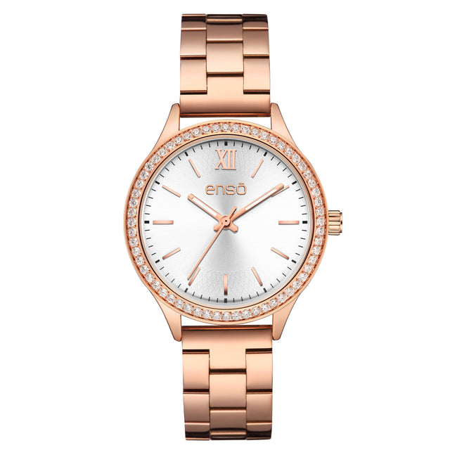 Reloj de Pulsera Enso Para Mujer EW2521L1 Acero Color Oro Rosa