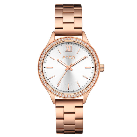 Reloj de Pulsera Enso Para Mujer EW2521L1 Acero Color Oro Rosa