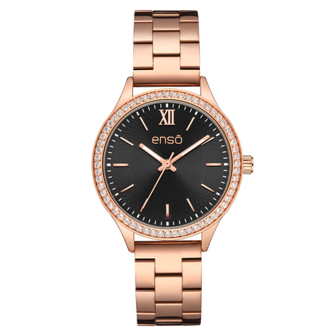 Reloj de Pulsera Enso Para Mujer EW2521L2 Acero Color Oro Rosa