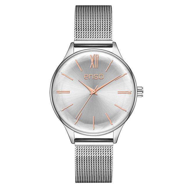 Reloj de Pulsera Enso Para Mujer EW2522L3 Acero colo Plateado