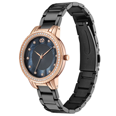 Set de Reloj Collar y Aretes Enso para Mujer EWBSL08 Oro Rosa