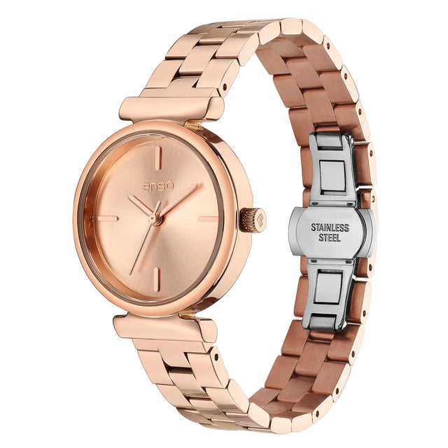 Set de Reloj y Joyería Enso Para Mujer EWBSL10 Color Rosado