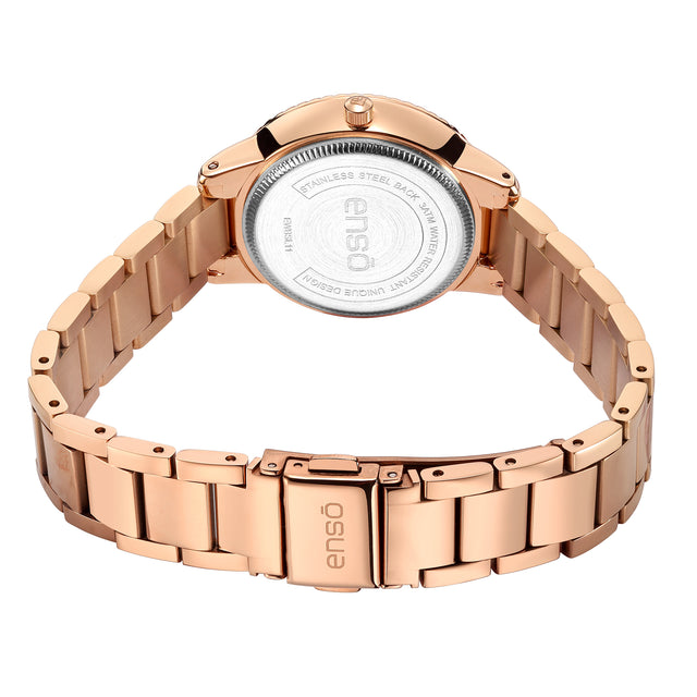 Set de Reloj y Joyería Enso Para Mujer EWBSL11 Color Rosado