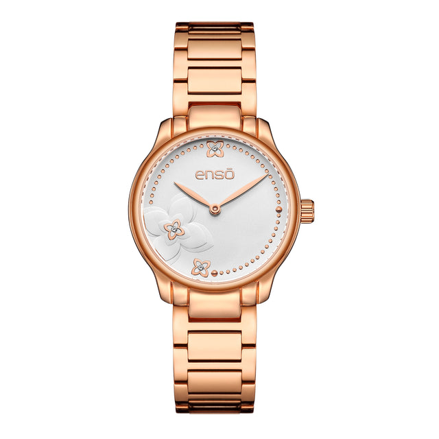 Set de Reloj y Joyería Enso Para Mujer EWBSL13 Color Oro Rosa