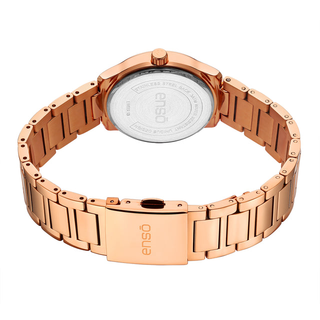Set de Reloj y Joyería Enso Para Mujer EWBSL13 Color Oro Rosa