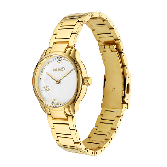 Set de Reloj y Joyería Enso Para Mujer EWBSL14 Color Dorado