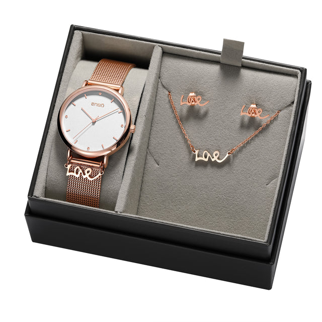 Set reloj y joyería Enso Para Mujer EWBSL17 Rosado