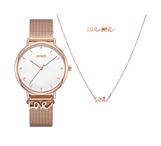 Set reloj y joyería Enso Para Mujer EWBSL17 Rosado