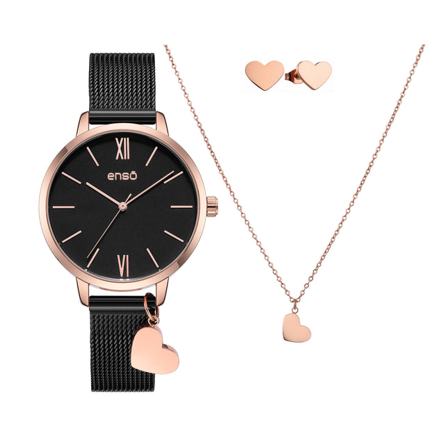 Set reloj y joyería Enso Para Mujer EWBSL18 Negro